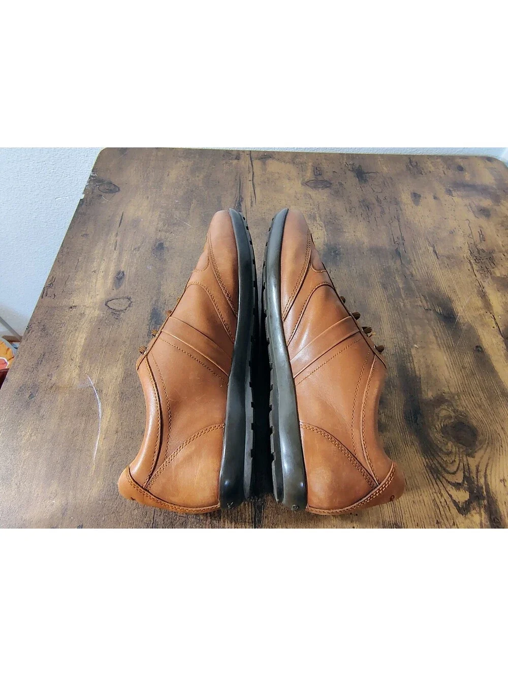 Geox Uomo Symbol Mens 45 US 12 Brown Cotto Leather Oxford Sneaker Italian Shoes